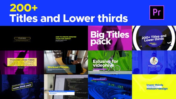 Titles and Lower thirds pack Premiere Pro - Videohive 26608745 Download