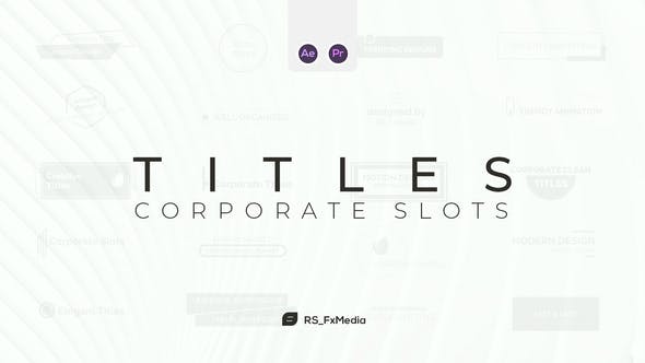 Titles | Corporate Slots | MOGRT - Videohive Download 32083519