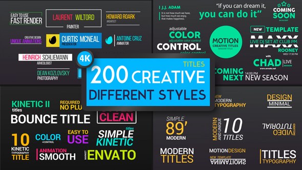 Titles Different Styles - Download Videohive 19361747