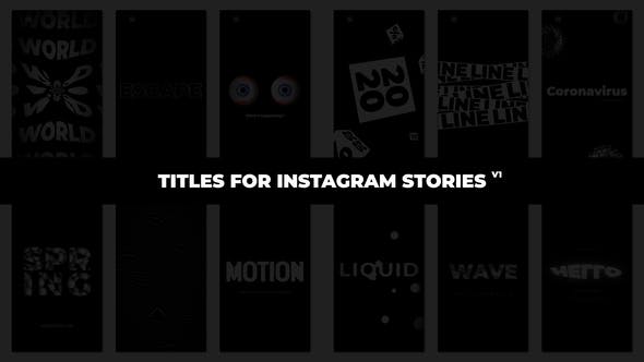 Titles For Instagram Stories - 28569434 Download Videohive