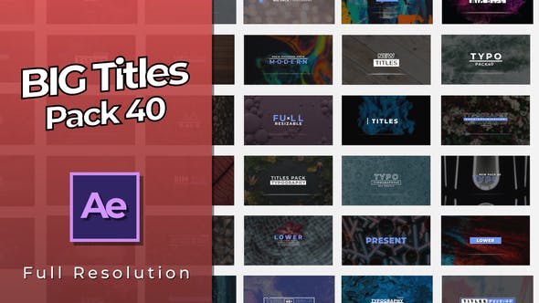 Titles Pack 40 - Videohive 29440562 Download