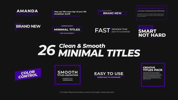 Titles Pack - Download Videohive 21609637