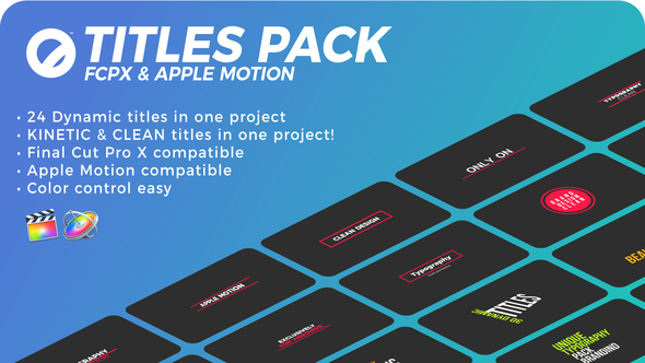Titles Pack | FCPX & Apple Motion - Download Videohive 21585978