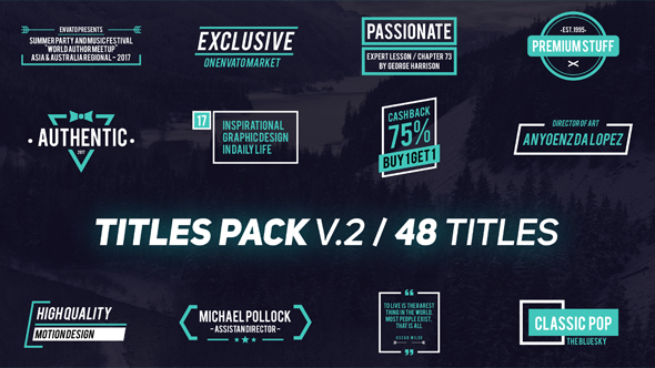 Titles Pack V.2 - Download Videohive 21032468
