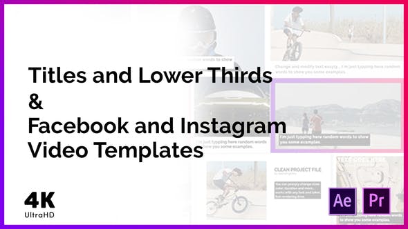 Titles & Social Media Templates - 22596908 Download Videohive