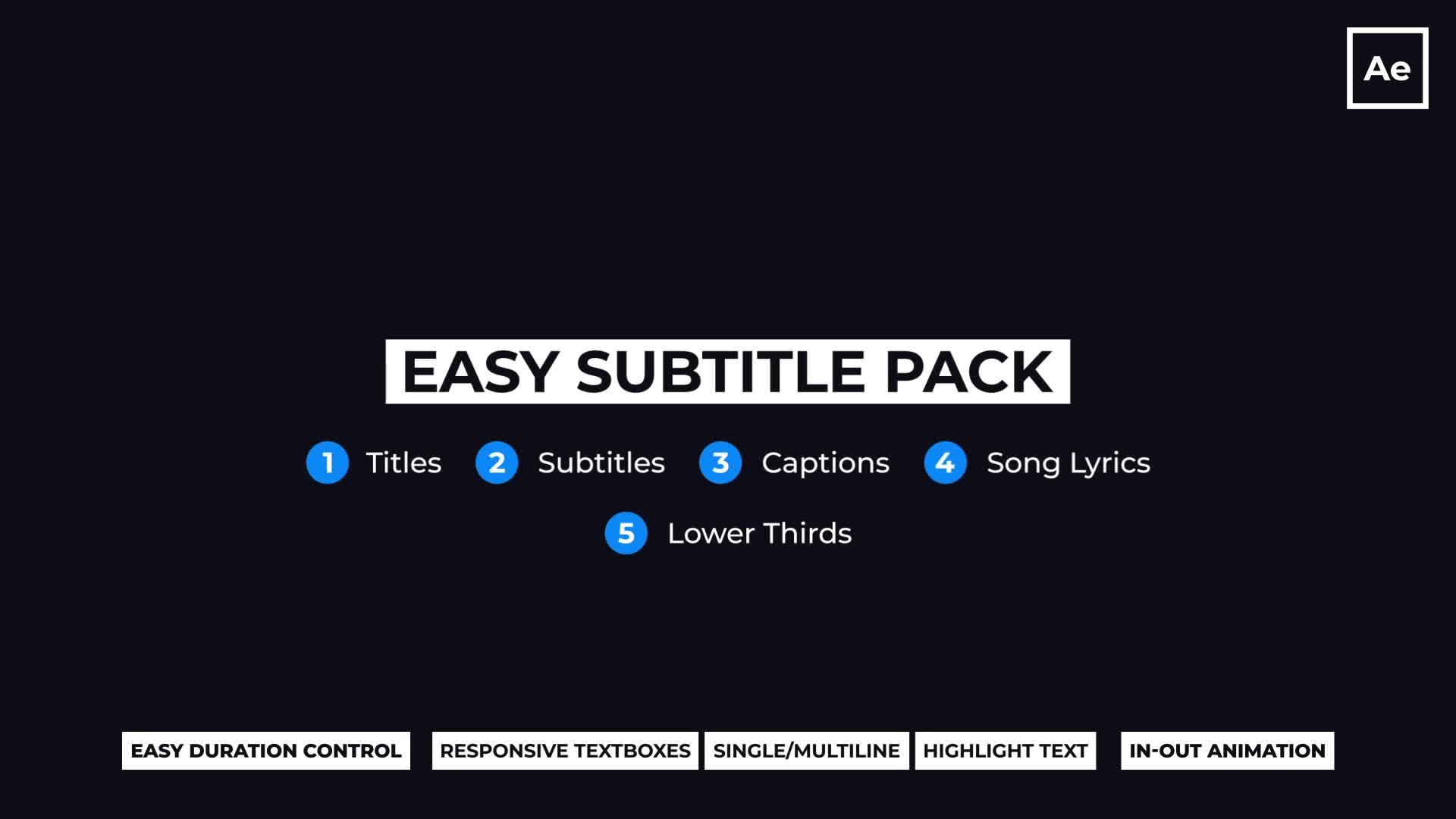 Titles & Subtitles Videohive 40143543 After Effects Image 1