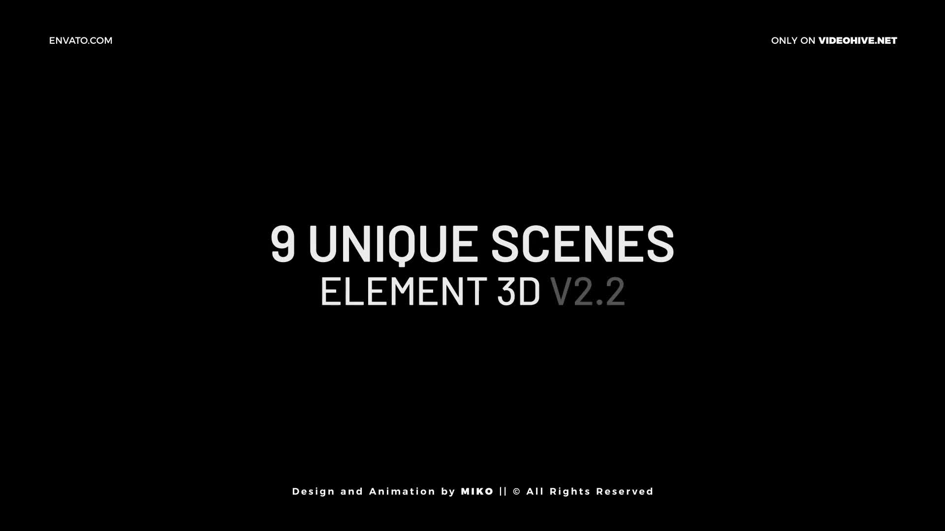 Titles Unique Element 3D Scenes Videohive 24900306 After Effects Image 1