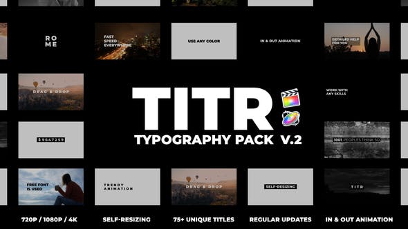 TITR | Dynamic Typography Pack | Final Cut Pro X - Videohive 31235717 Download