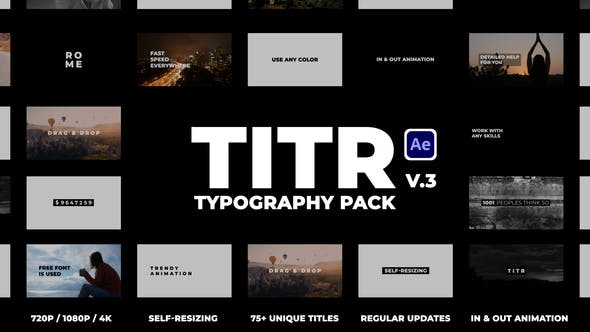 TITR | Dynamic Typography Pack - Videohive Download 28303173
