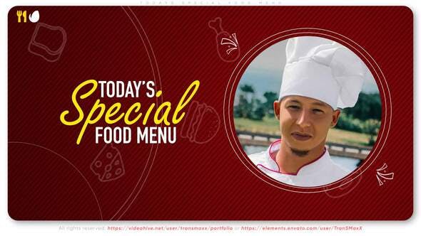 Today’s Special Food Menu - Download 31751072 Videohive
