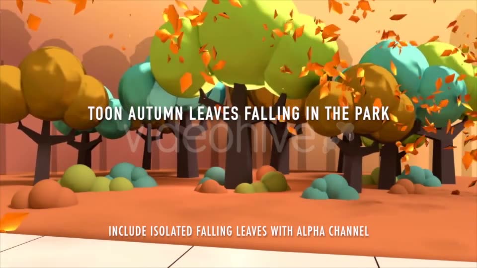 Toon Autumn Leaves Falling In The Park - Download Videohive 16506479