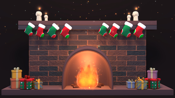 Toon Christmas Fireplace - Download Videohive 20995586