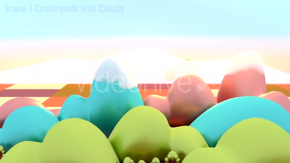 Toon Harvest Season Aerial Countryside And Clouds - Download Videohive 16136990