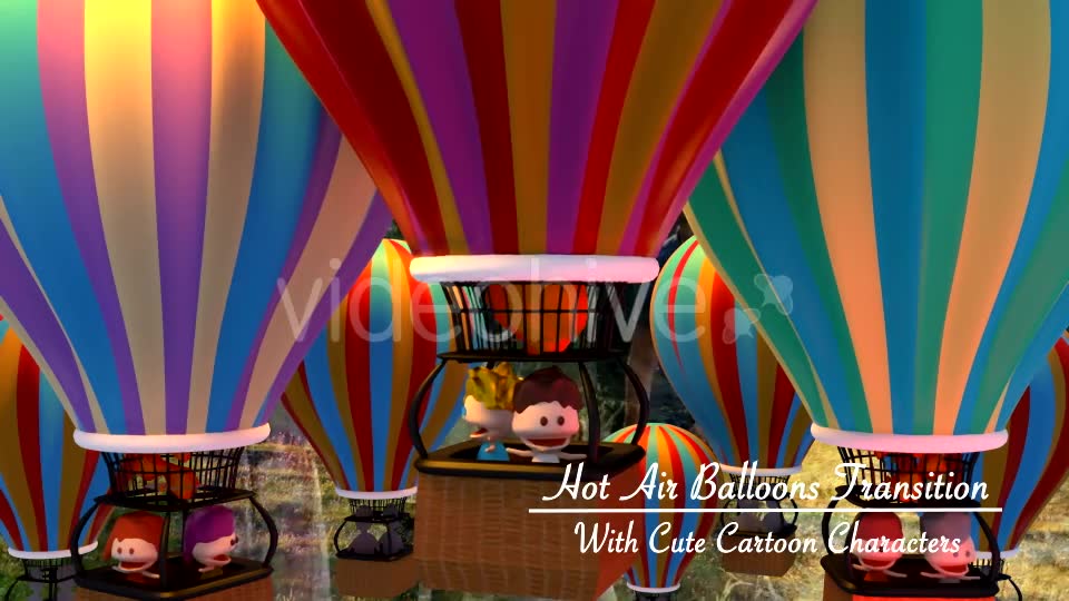 Toon Kids On Hot Air Balloon Ride Transition - Download Videohive 17022427
