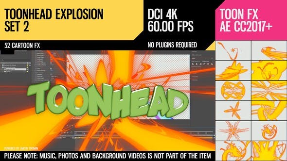 Toonhead (Explosion FX Set 2) - Download 26181772 Videohive