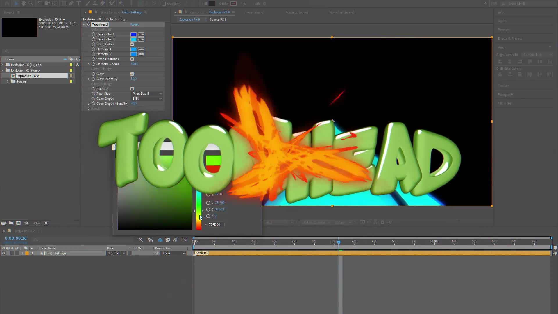 Toonhead (Explosion FX Set 4) Videohive 26223753 After Effects Image 1