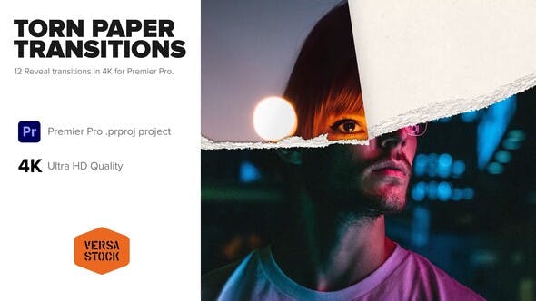 Torn Paper Reveal Transitions 4K - Videohive Download 38459607
