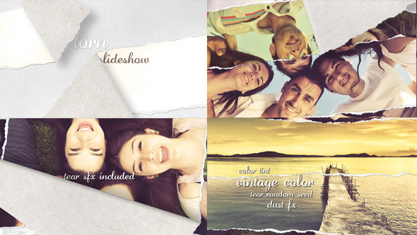 Torn Slideshow Image/Video - Download Videohive 6887446