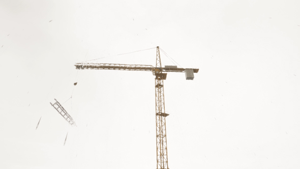 Tower Crane Rainy Day - Download Videohive 20502288