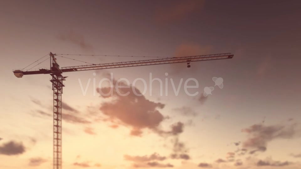 Tower Crane Sunset - Download Videohive 16448726