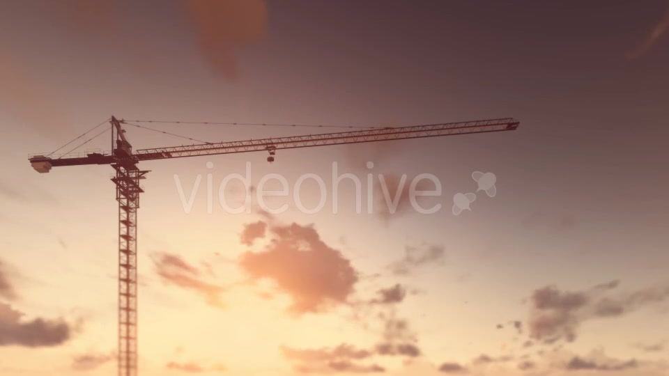 Tower Crane Sunset - Download Videohive 16448726