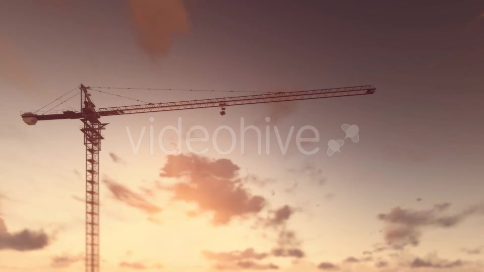Tower Crane Sunset - Download Videohive 16448726