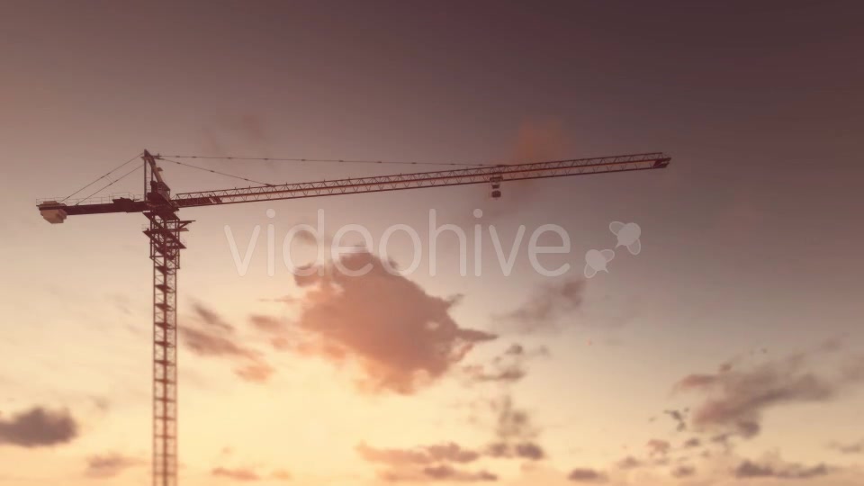 Tower Crane Sunset - Download Videohive 16448726