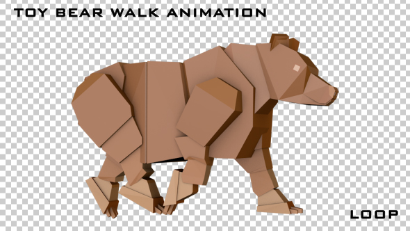 Toy Bear Walk Animation - Download Videohive 21050686