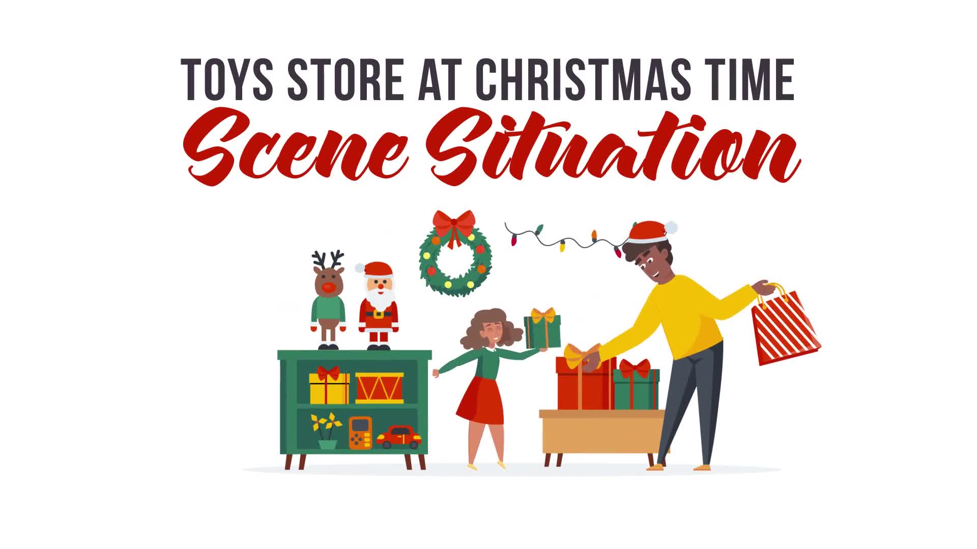 Toys store at Christmas time Scene Situation Videohive 29437365 After Effects Image 1