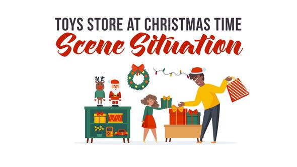 Toys store at Christmas time Scene Situation - Download 29437365 Videohive