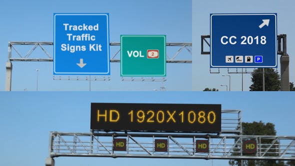 Tracked Traffic Signs Kit vol.2 - Download Videohive 27179414