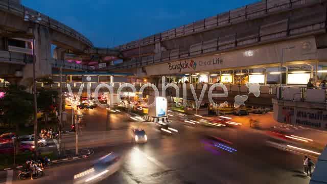 Traffic At Busy Intersection At Dusk Timelapse  - Download Videohive 3077028