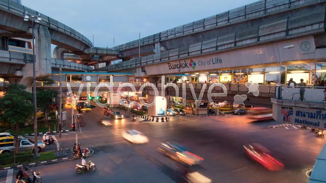 Traffic At Busy Intersection At Dusk Timelapse  - Download Videohive 3077028