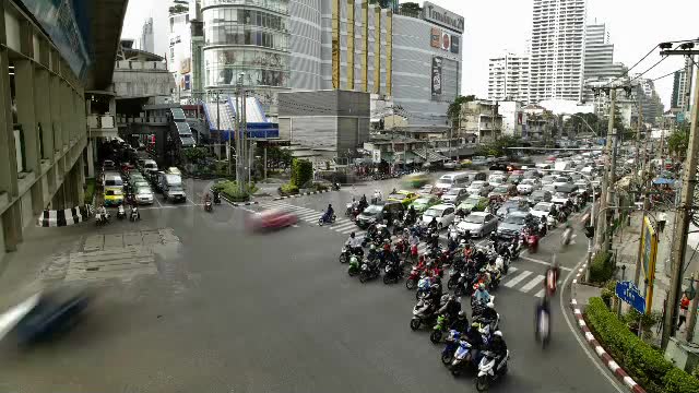Traffic Jam In Busy Bangkok City Timelapse  Videohive 3097481 Stock Footage Image 2