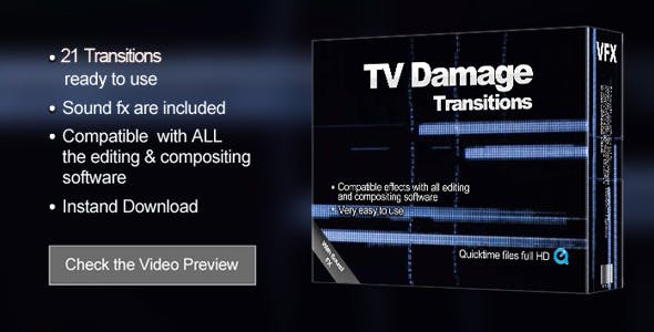 Transitions TV Damage - 2523222 Videohive Download