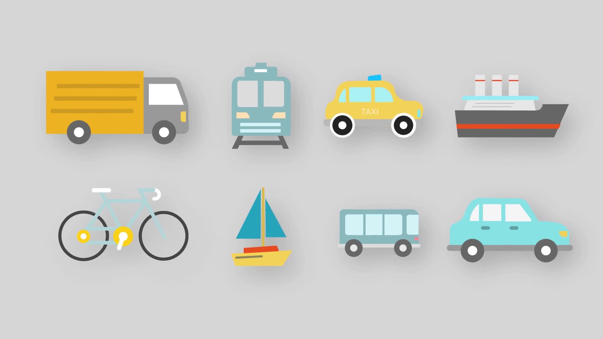 Transport Icons | 4K Videohive 34758476 After Effects Image 1
