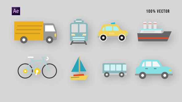 Transport Icons | 4K - 34758476 Download Videohive