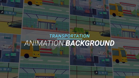 Transportation Animation background - Videohive Download 34060994