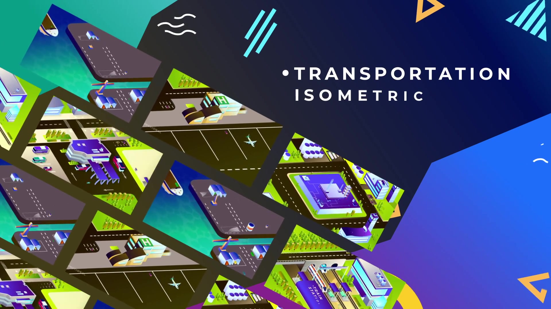 Transportation Isometric Animation | After Effects Videohive 34349242 After Effects Image 2