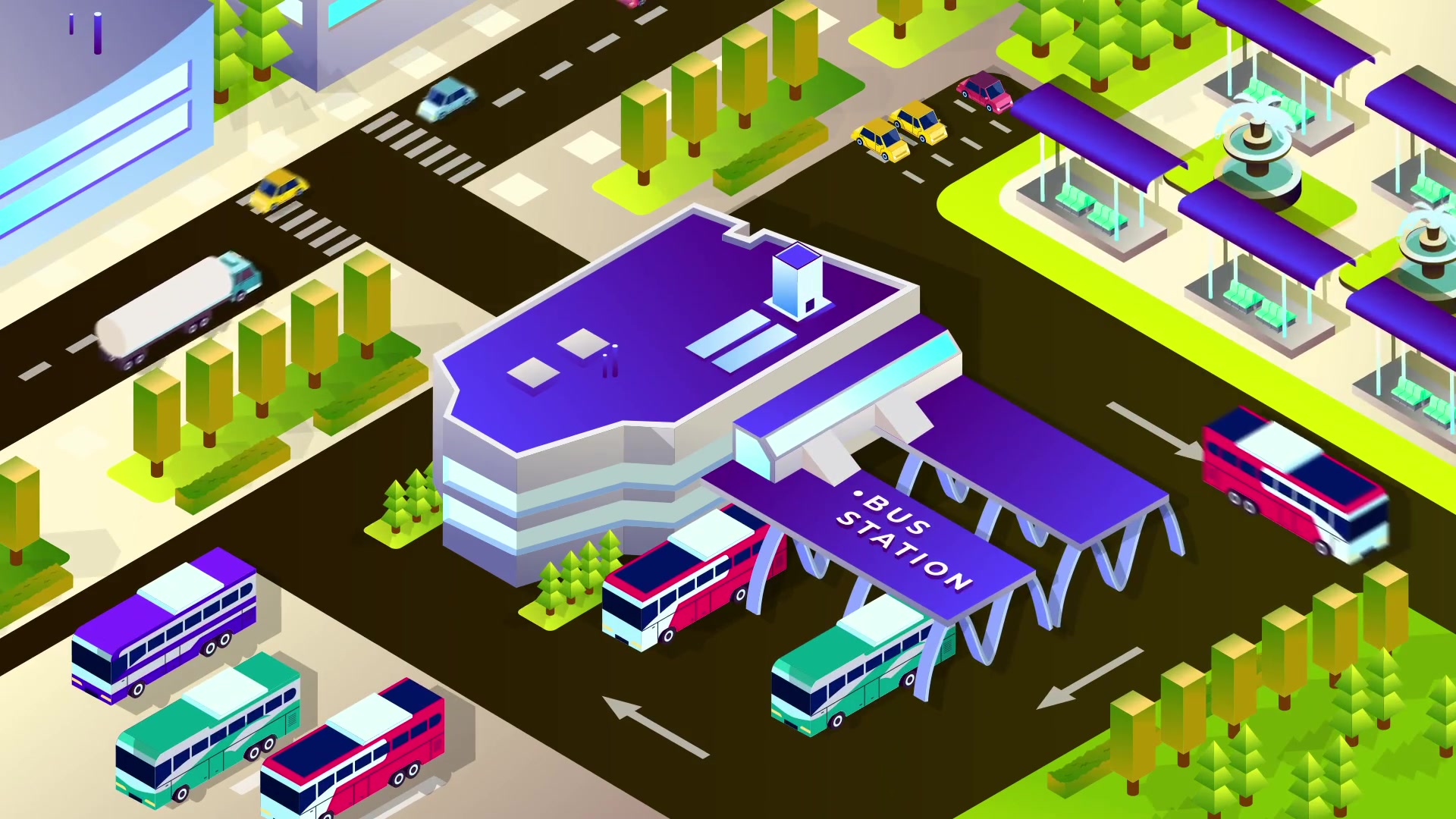 Transportation Isometric Animation | After Effects Videohive 34349242 After Effects Image 4