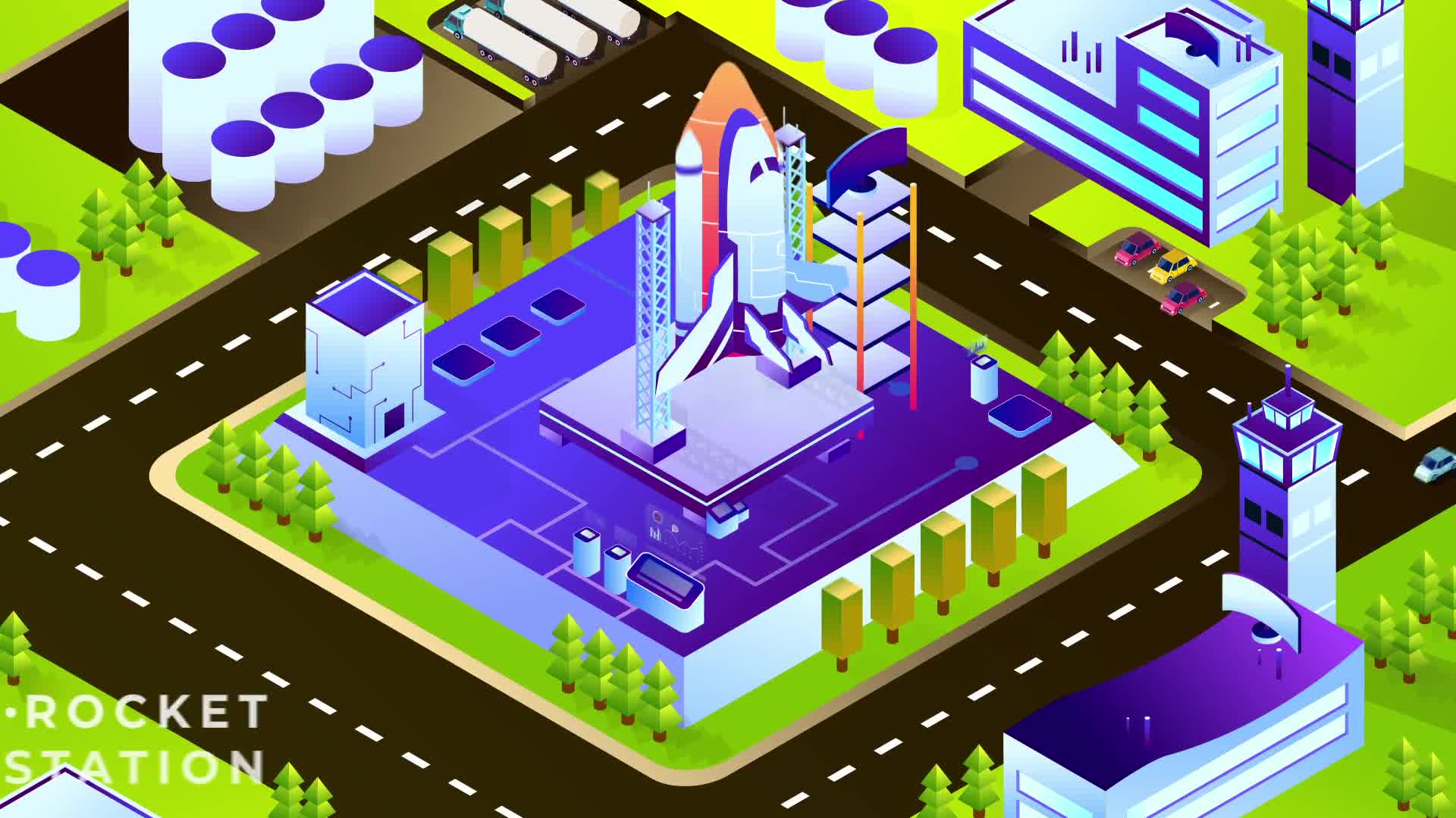 Transportation Isometric Animation | After Effects Videohive 34349242 After Effects Image 9