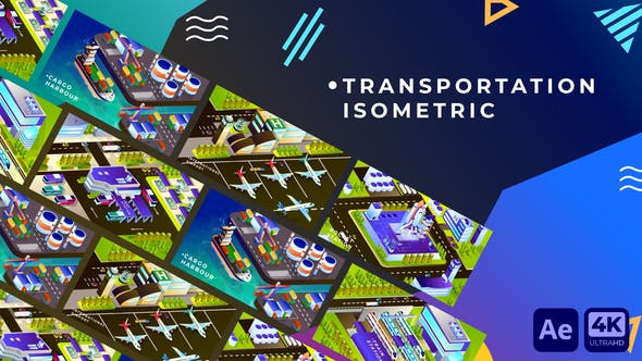 Transportation Isometric Animation | After Effects - Videohive Download 34349242