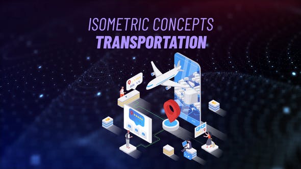Transportation Isometric Concept - 31693835 Download Videohive