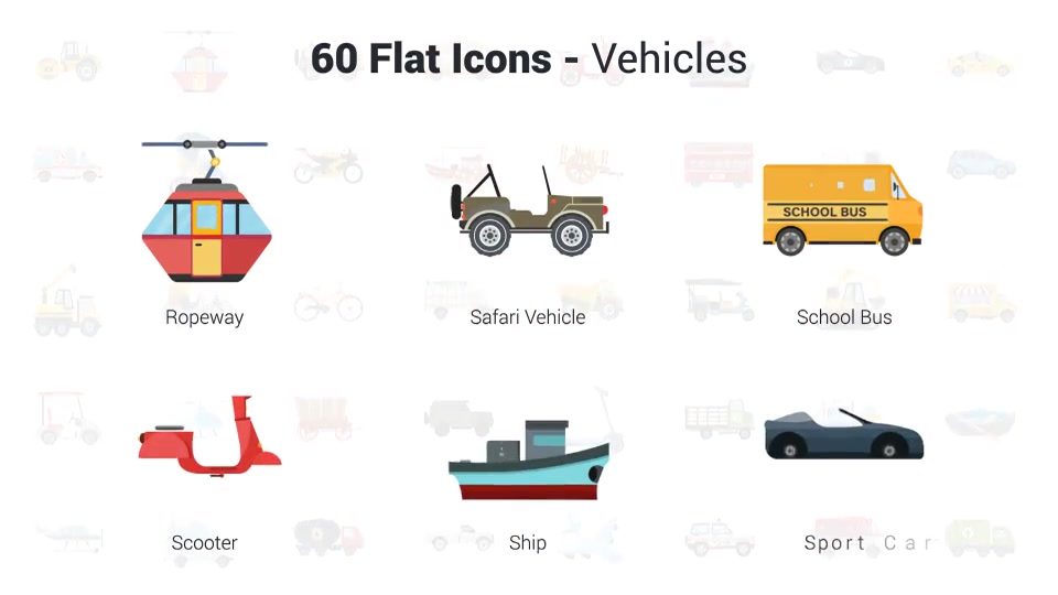 Transportation & Vehicles Icons Videohive 36609315 After Effects Image 10