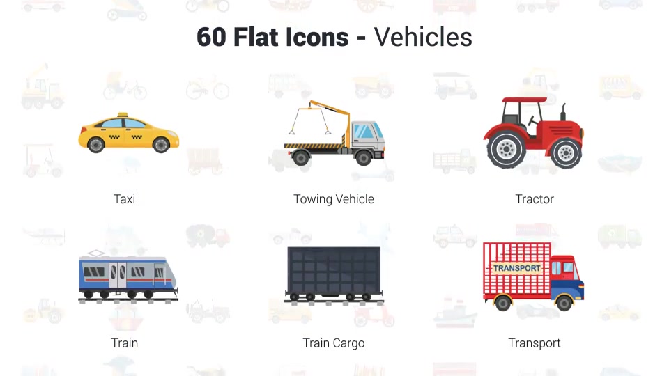 Transportation & Vehicles Icons Videohive 36609315 After Effects Image 11