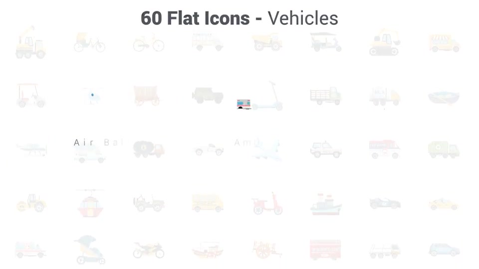 Transportation & Vehicles Icons Videohive 36609315 After Effects Image 4