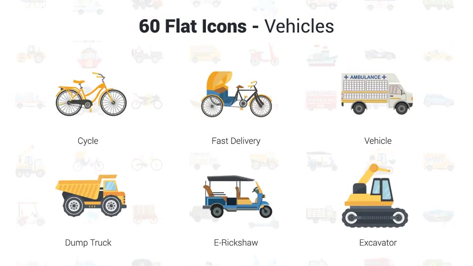 Transportation & Vehicles Icons Videohive 36609315 After Effects Image 6