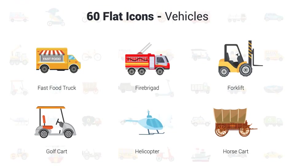 Transportation & Vehicles Icons Videohive 36609315 After Effects Image 7