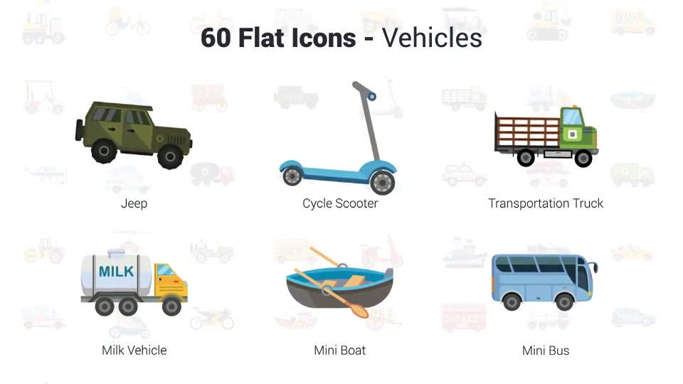 Transportation & Vehicles Icons Videohive 36609315 After Effects Image 8