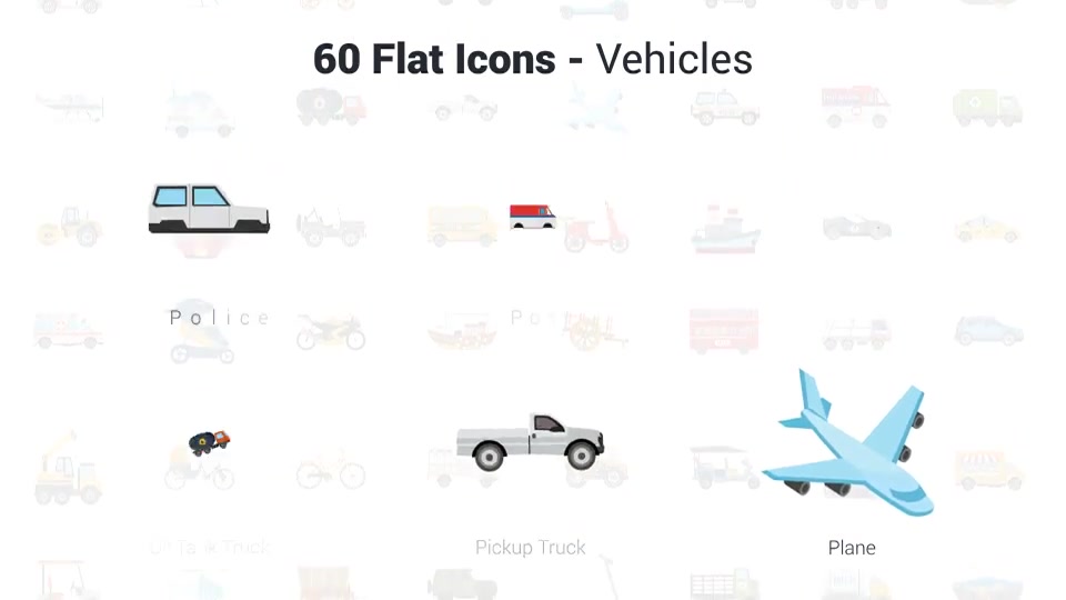 Transportation & Vehicles Icons Videohive 36609315 After Effects Image 9